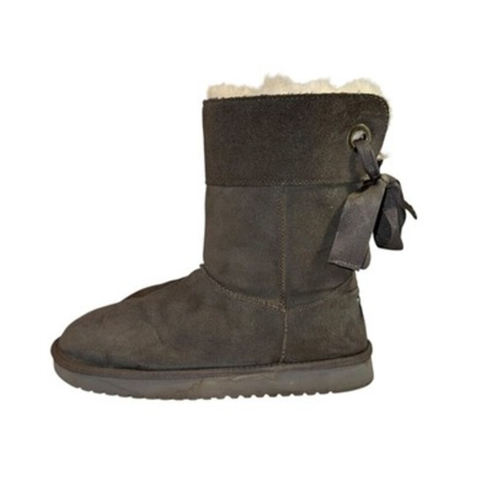 Koolaburra by Ugg Women's Sz 8 Gray Grey Suede Boots Lined Comfort - Picture 6 of 7